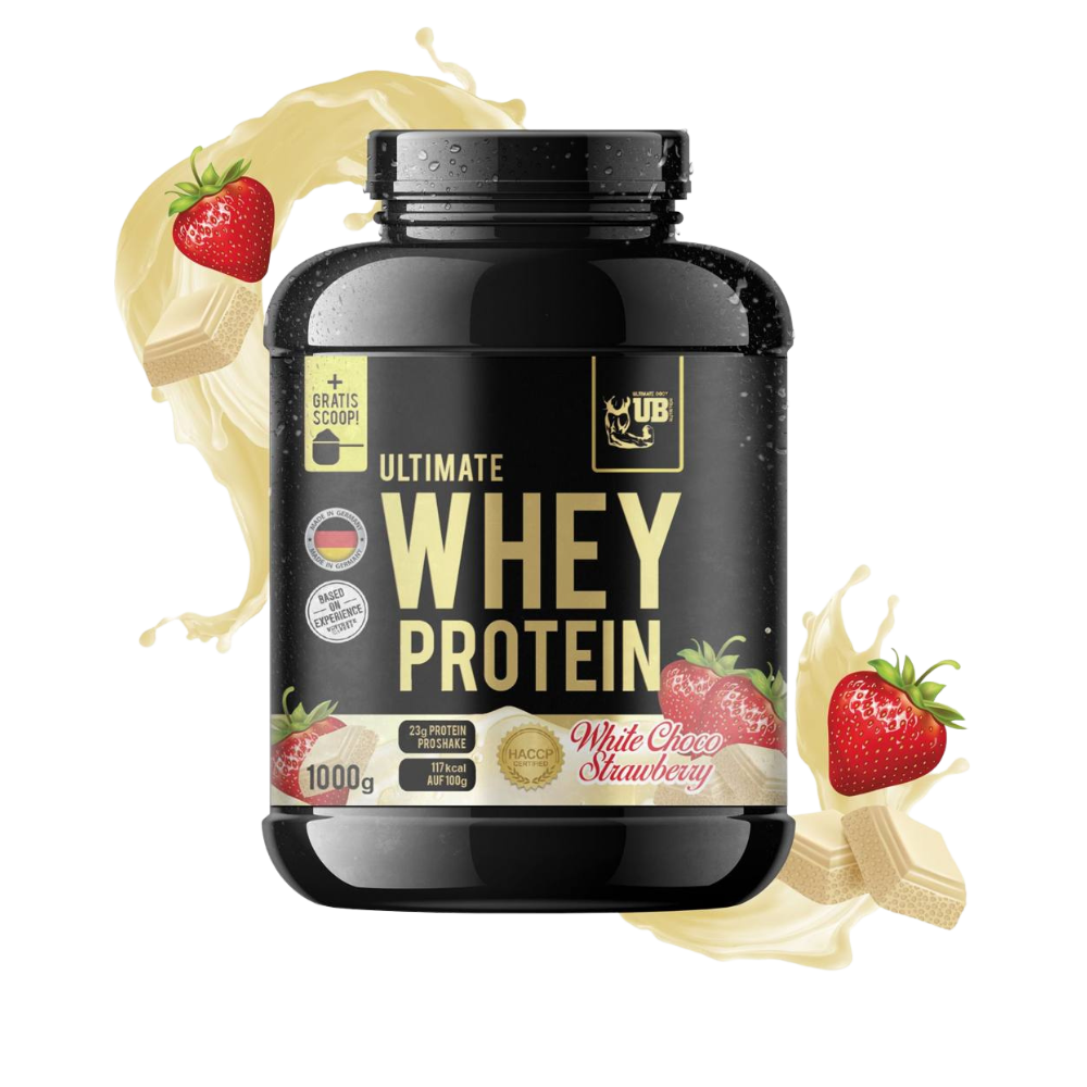 Ultimate 100% Whey Protein - Weiße Schokolade & Erdbeere 1000g