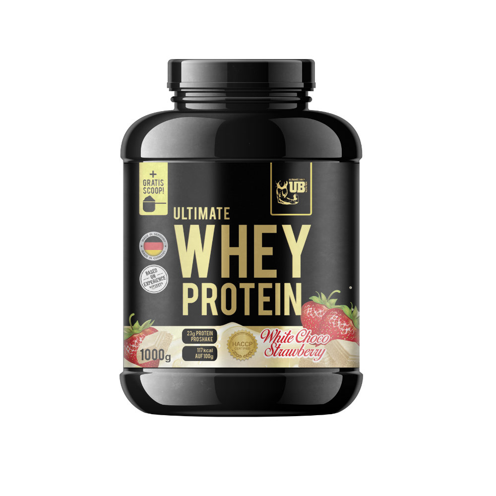 Ultimate 100% Whey Protein - Weiße Schokolade & Erdbeere 1000g
