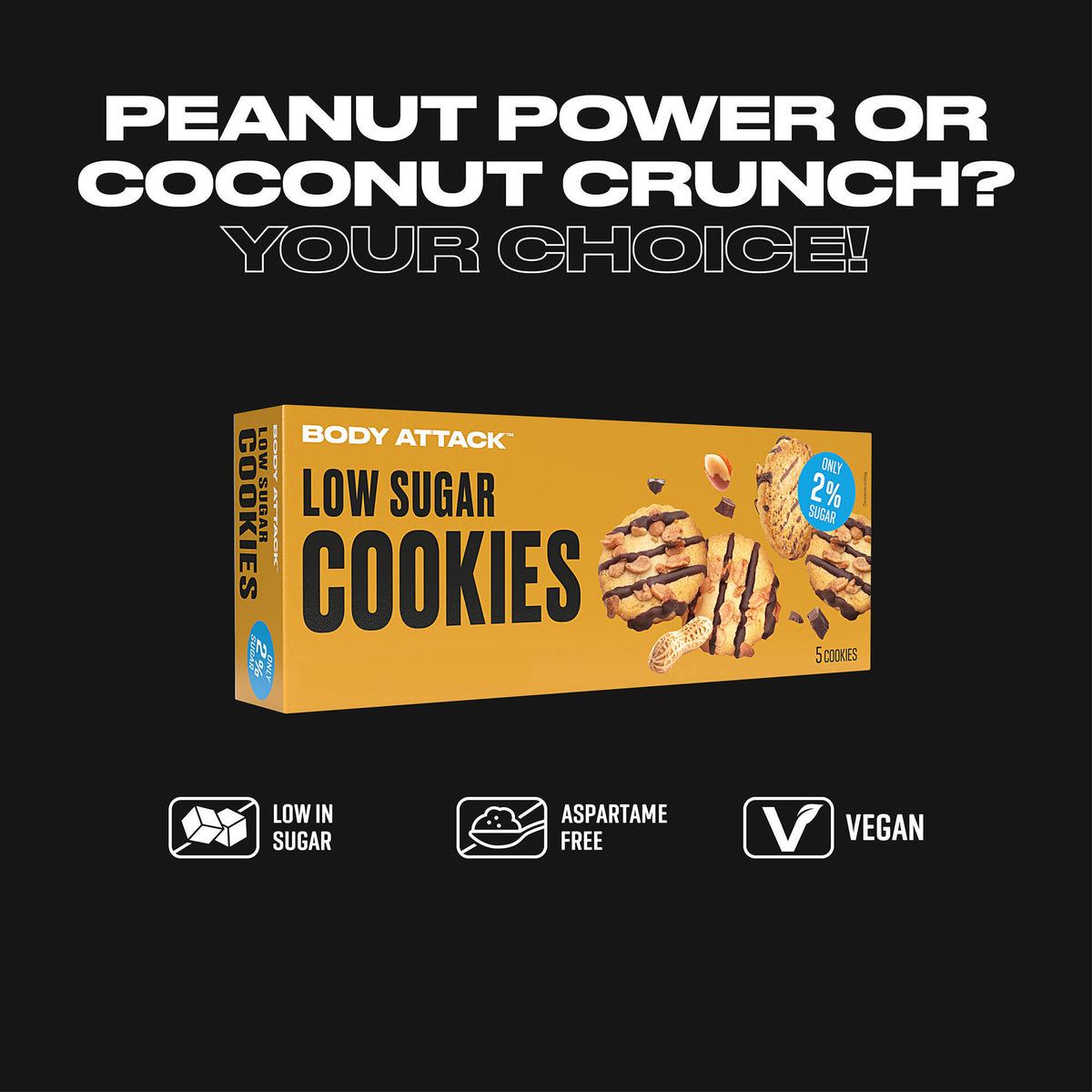 Body Attack Low Sugar Cookies