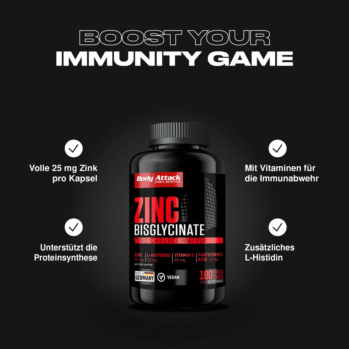 Body Attack Zinc Bisglycinate