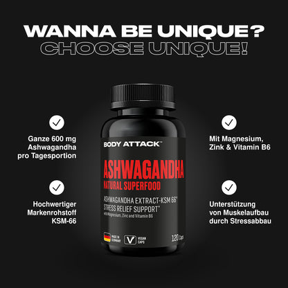 Body Attack Ashwagandha Kapseln