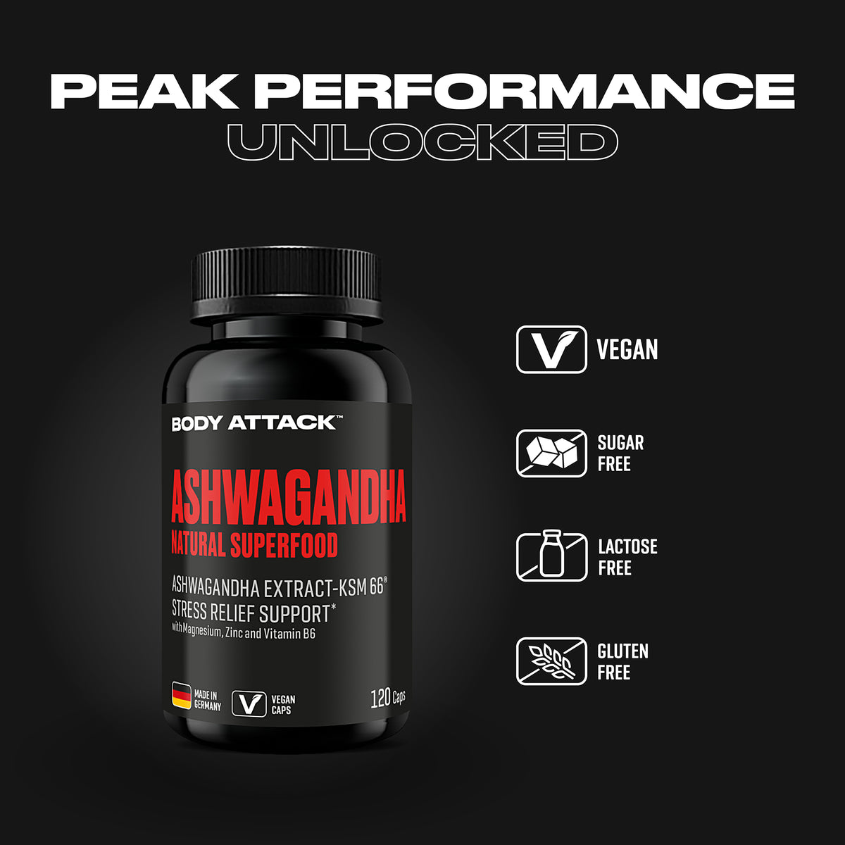 Body Attack Ashwagandha Kapseln