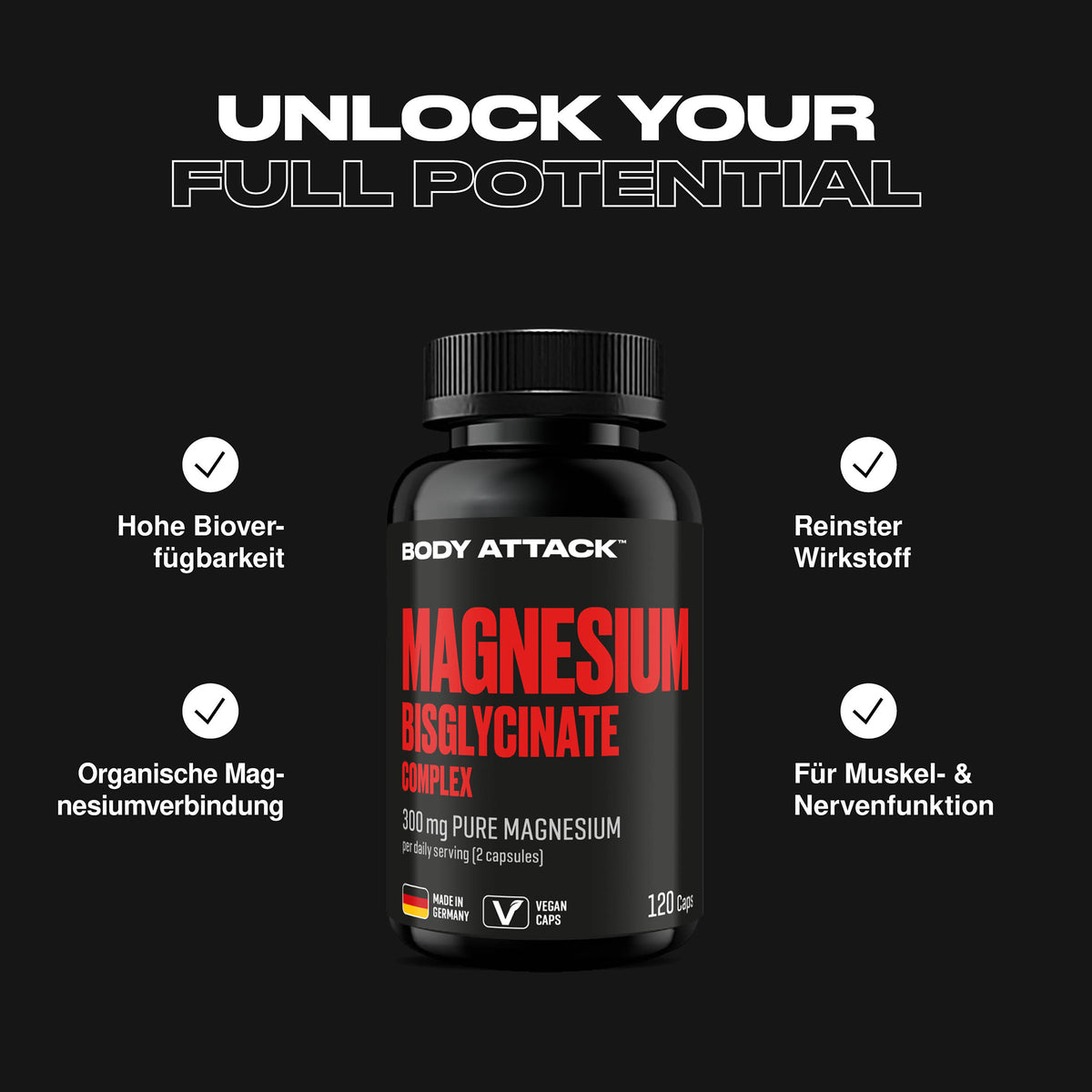 Body Attack Magnesium Bisglycinate Complex