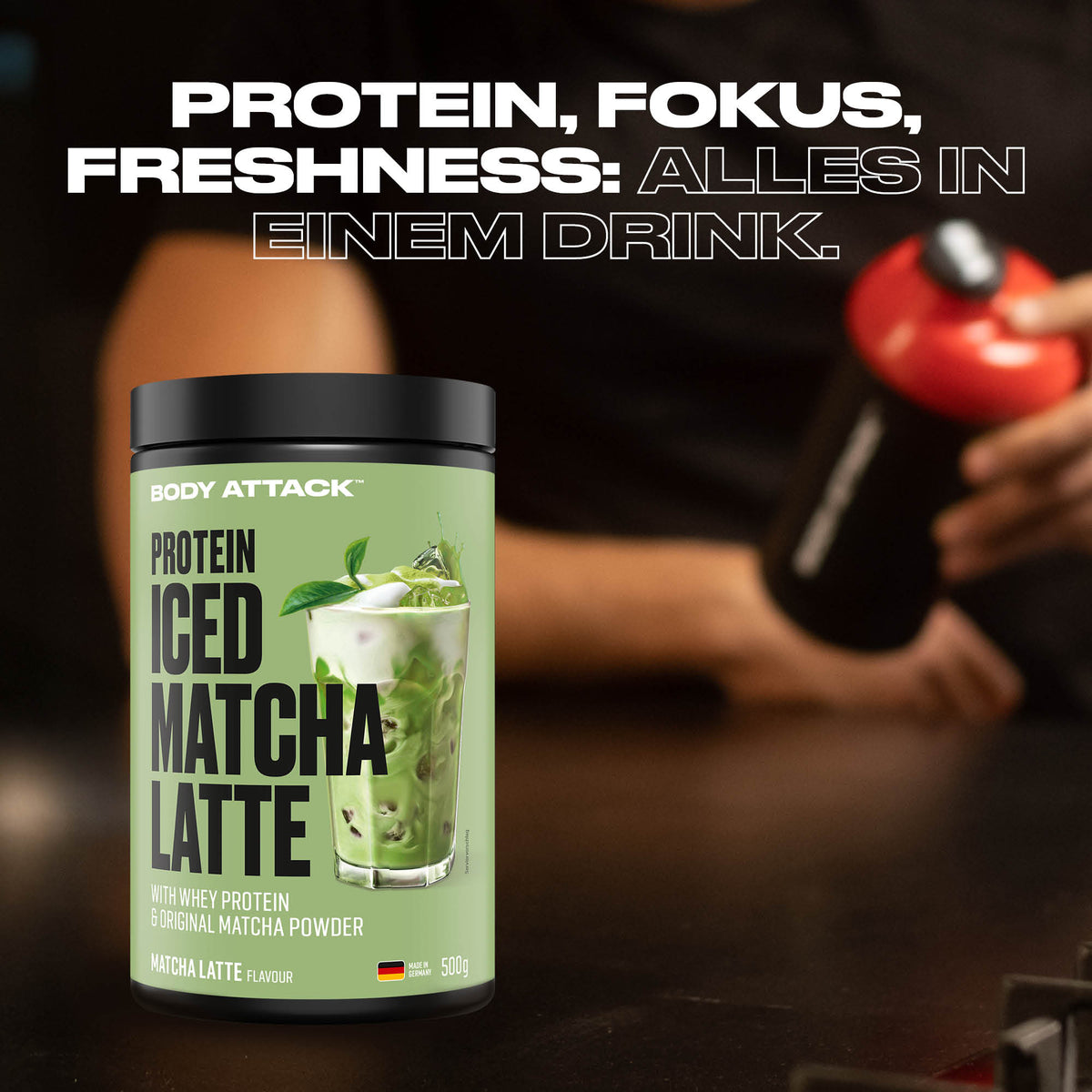 Body Attack Protein Iced Matcha Latte