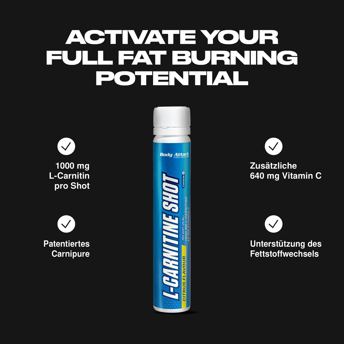 Body Attack L-Carnitine Shot Ampulle