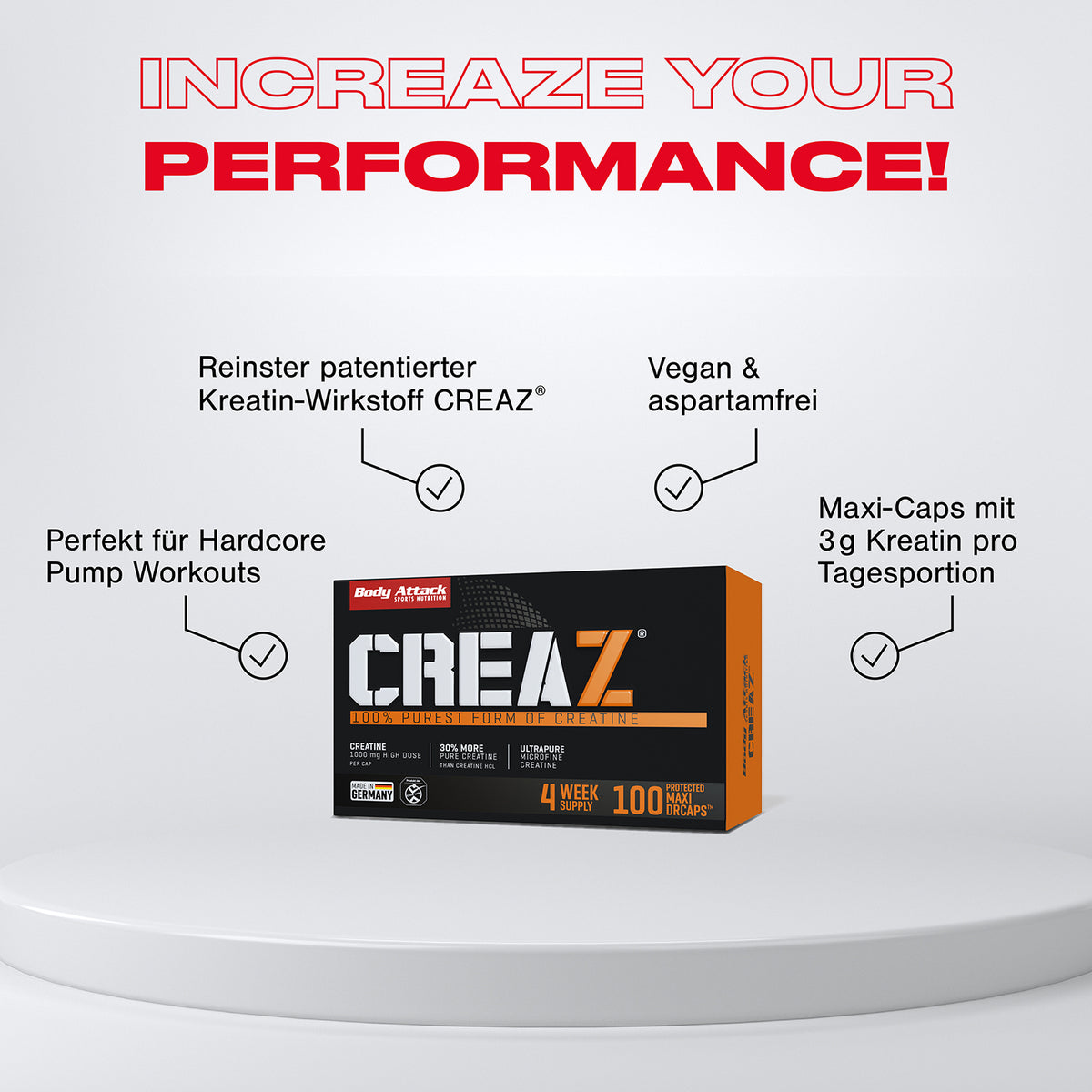 Body Attack CREAZ Caps