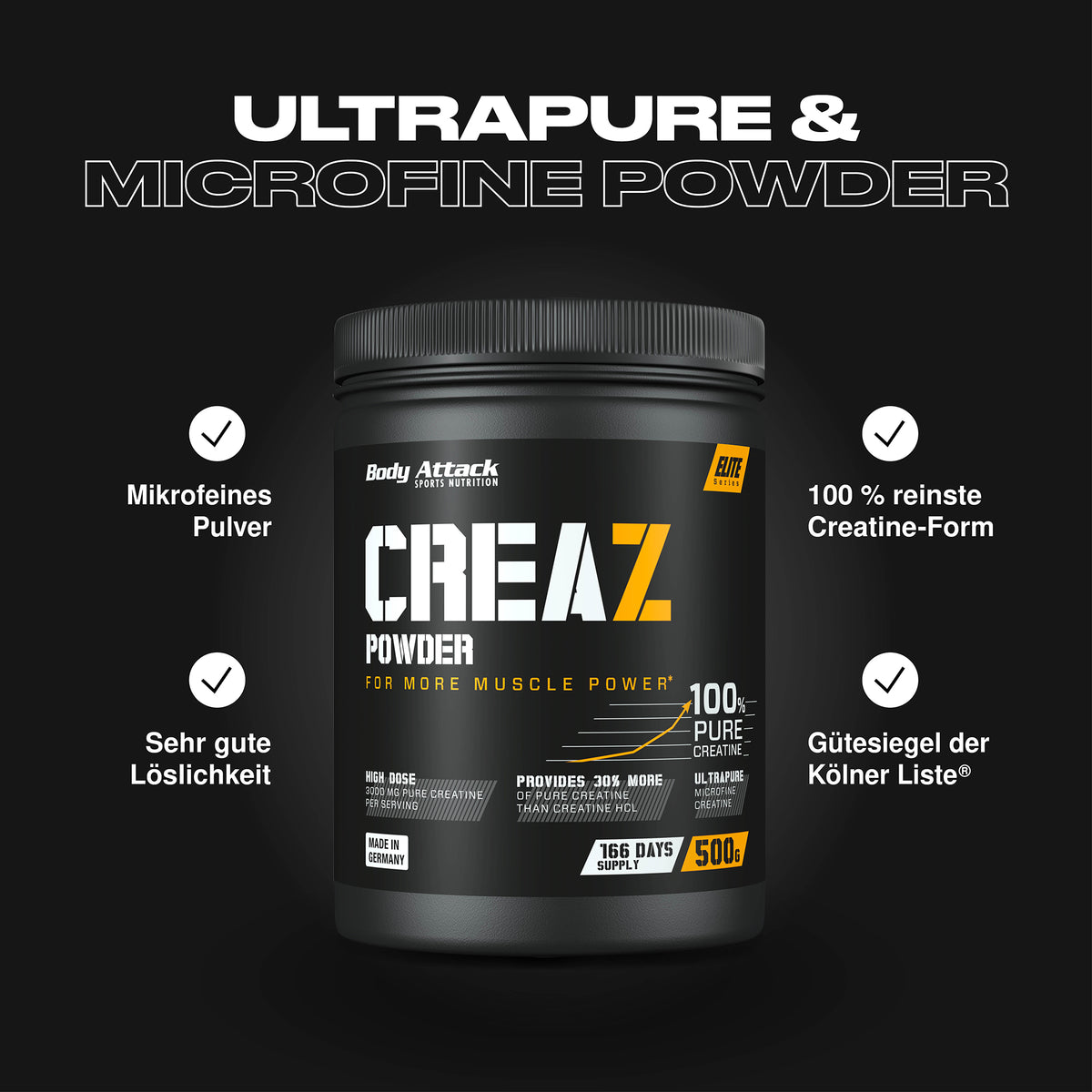 Body Attack CREAZ - 100 % ultrapures Creatine
