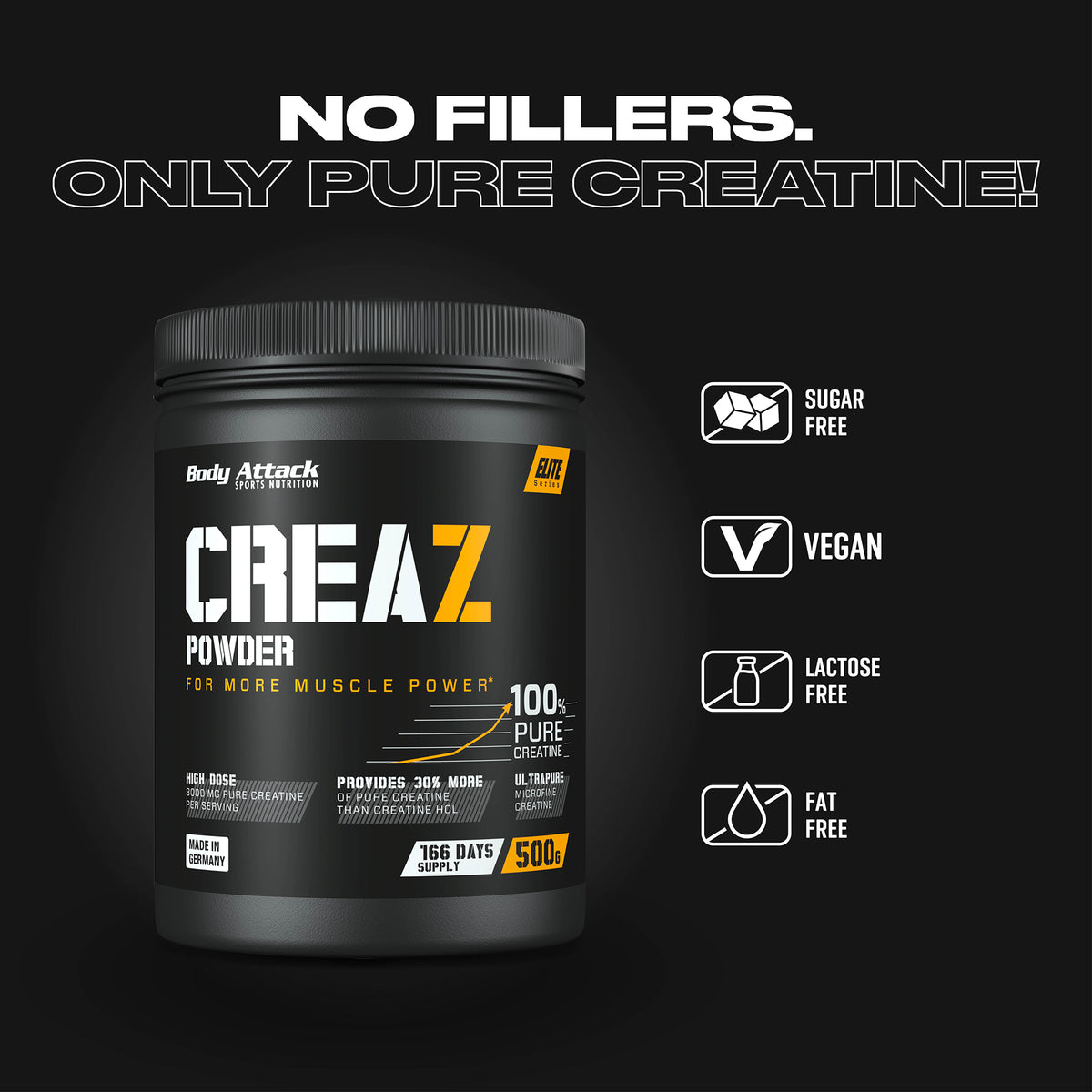 Body Attack CREAZ - 100 % ultrapures Creatine