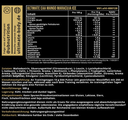 Ultimate EAA-Pulver 500g- Mango Maracuja ICE