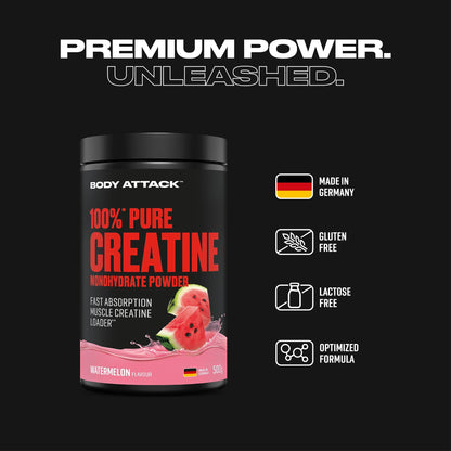 Body Attack 100% Pure Creatine Monohydrate mit Geschmack
