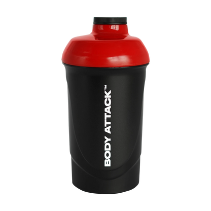 Body Attack Protein Shaker – Schwarz Rot