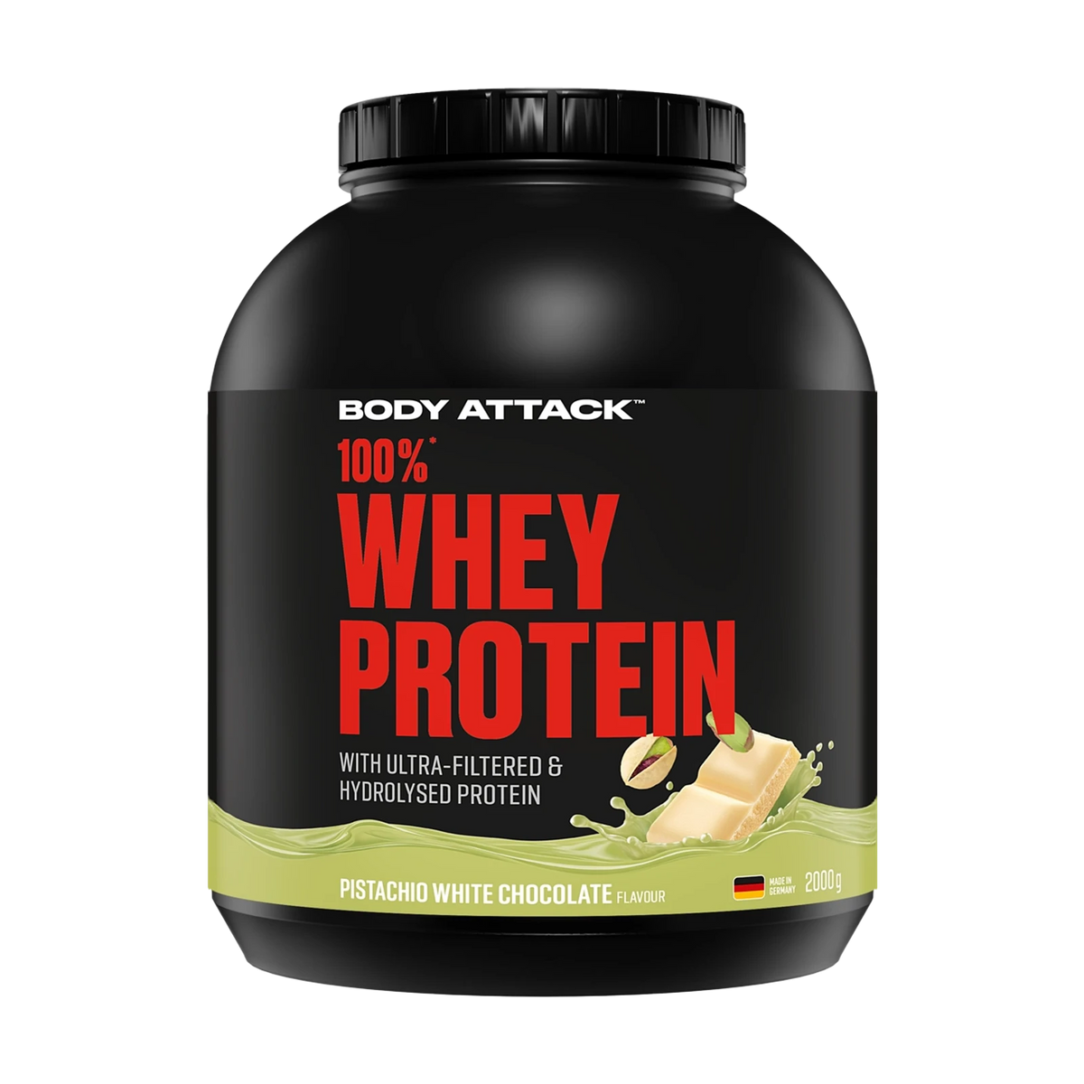 Body Attack 100 % Whey Protein – Pistachio White Chocolate