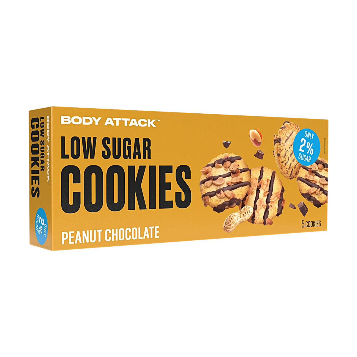 Body Attack Low Sugar Cookies – Peanut Chocolate