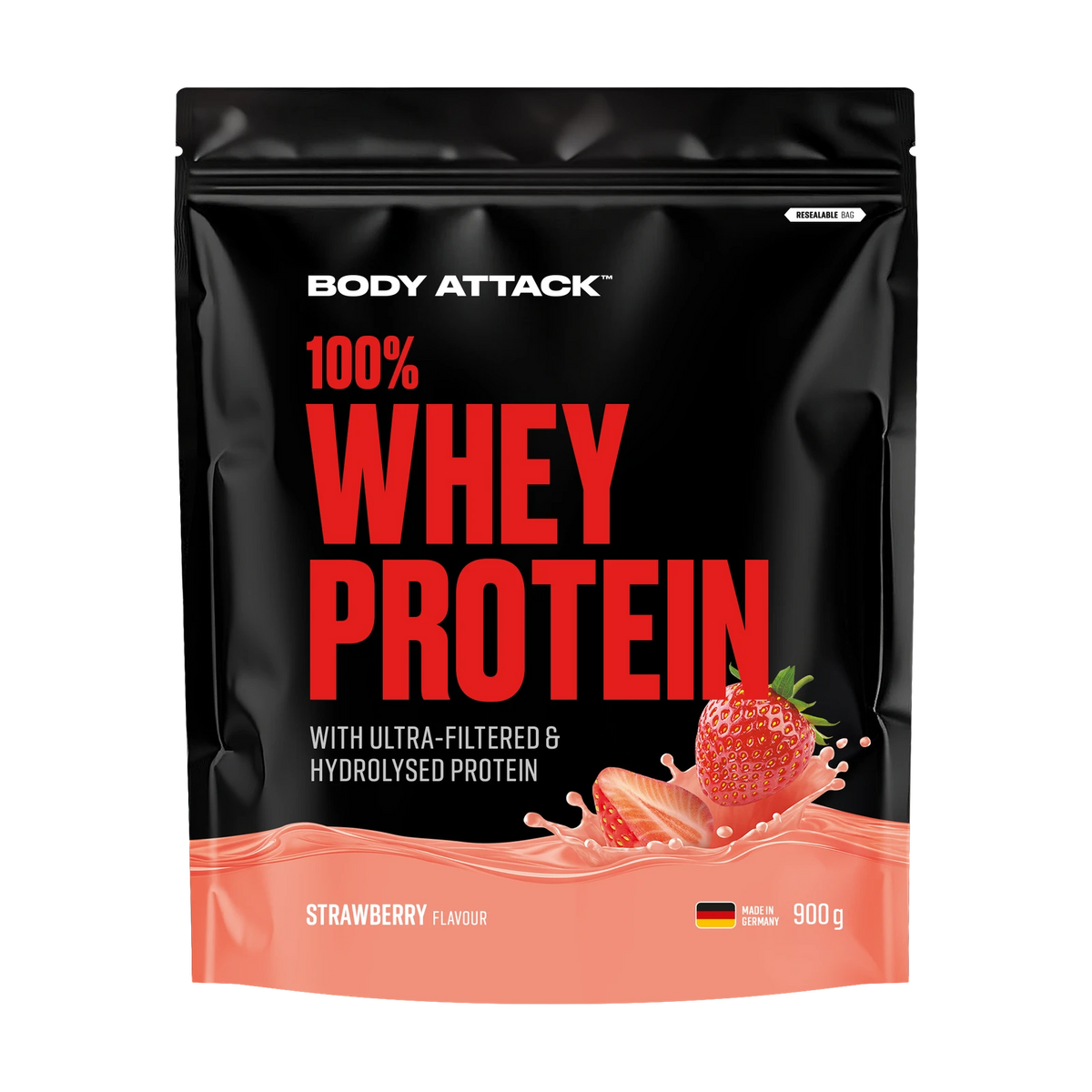 Body Attack 100 % Whey Protein – Strawberry