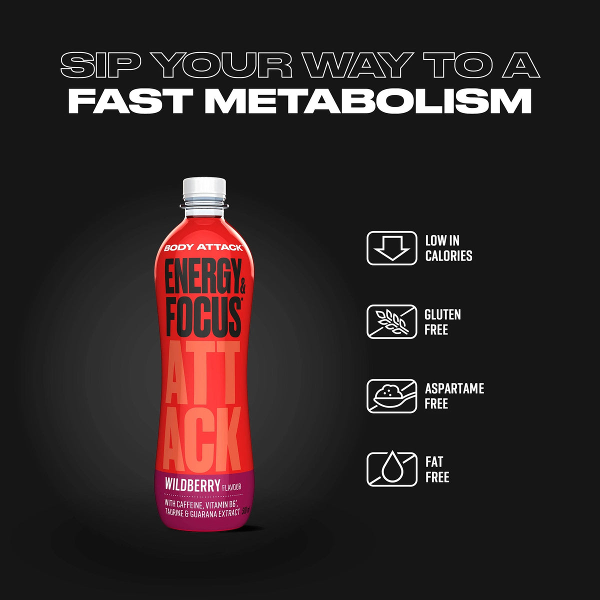 Body Attack Energy & Focus Drink