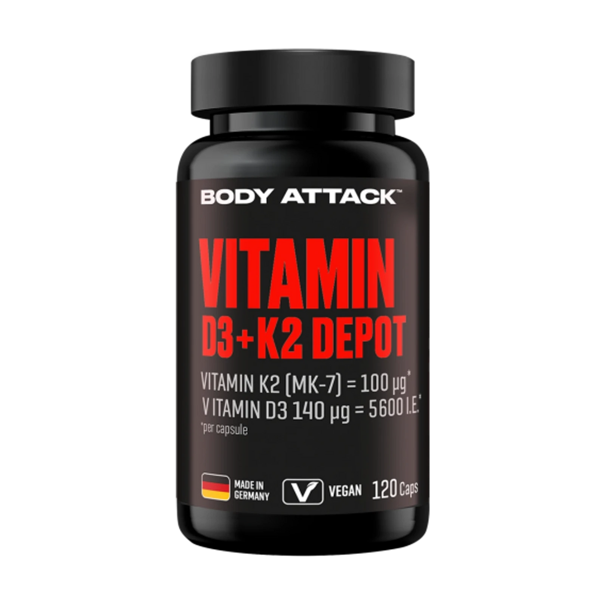Body Attack Vitamin D3 + K2 Depot