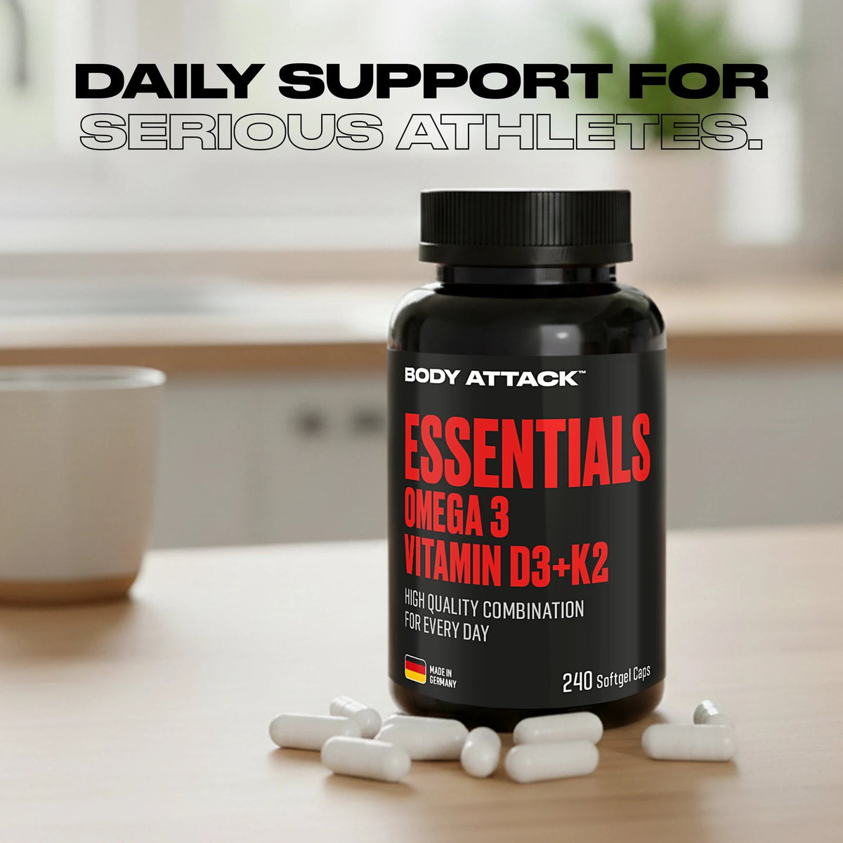 Body Attack Essentials Omega 3 + D3 + K2