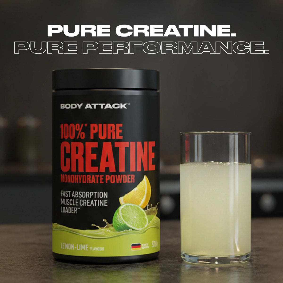 Body Attack 100% Pure Creatine Monohydrate mit Geschmack