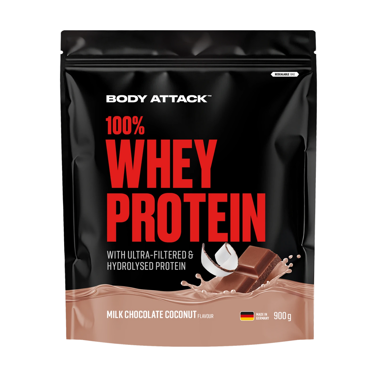 Body Attack 100 % Whey Protein – Milk Chocolate Coconut