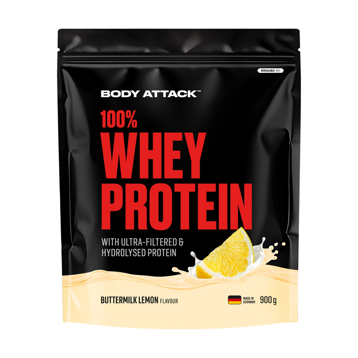 Body Attack 100 % Whey Protein – Buttermilk Lemon