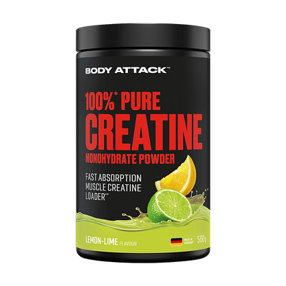 Body Attack 100% Pure Creatine Monohydrate mit Geschmack – Lemon Lime