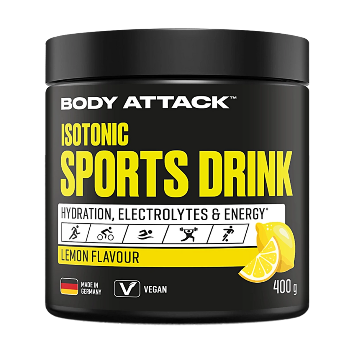 Body Attack Isotonic Sports Drink – Lemon