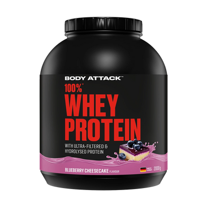 Body Attack 100 % Whey Protein – Blueberry Cheesecake