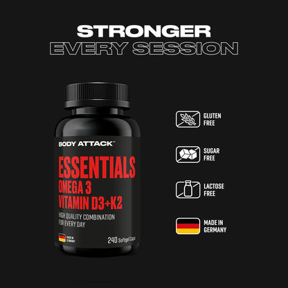Body Attack Essentials Omega 3 + D3 + K2